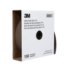 3M Utility Cloth Roll, 211K, 2 in x 50 yd, 150 J-weight, 5/CS