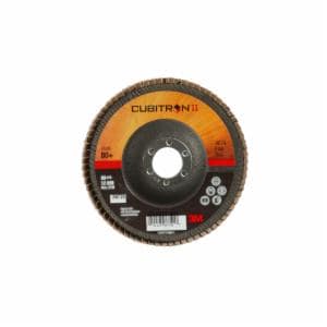 3M™ Cubitron II Flap Disc 967A, 80+, T29, 5 in x 7/8 in, 10 ea/Caseimage