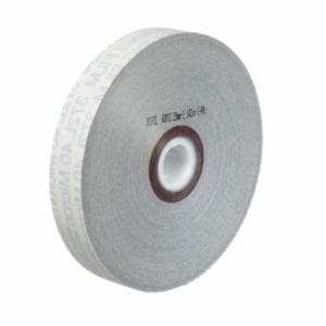 3M™ Microfinishing Film Roll 372L, 30 Mic 5MIL, 1.496 in x 450 ft x 1 in (38mmx137.25m), Plastic Core, ASO, End Roll Mark Blackimage