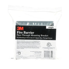 3M Fire B/P-Through S/M Brackets, pair, single, 4inx4in, square