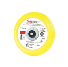 3M™ Hookit™ Disc Pad, 70138, yellow, 6 in x 3/4 in (152.4 mm x 19.1 mm)
