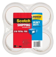 Scotch(R) Shipping Packaging Tape, Heavy Duty, Guaranteed to Stay Sealed 3850-4