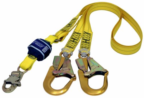 3M™ DBI-SALA® Force2™ Shock Absorbing Webbing Lanyard - Double Tail ...