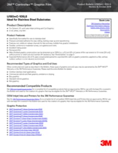 3M™ Controltac™ Graphic Film IJ180-10SLS Product Bulletin