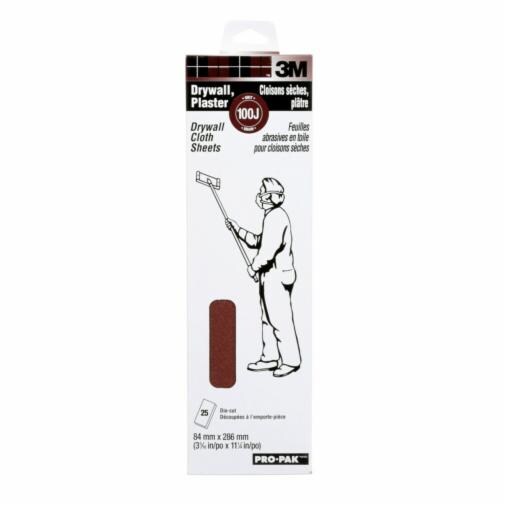 3M Drywall Cloth Backd Abrasv, 10125NA, 3-5/16inx11-1/4in, 25PK