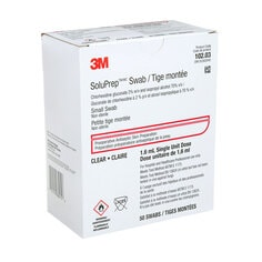 3M SoluPrep Small Swabs, 102.03, 2% CHG 70% IPA, clear