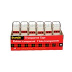 Scotch Transparent Tape, 600, 19 mm x 33 m, dispensered