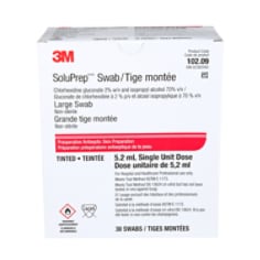 3M™ SoluPrep™ Large Swabs, 102.09, 2% CHG 70% IPA, tinted