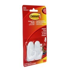 Command™ Designer Hooks 17082-EF, Small, White, 1 lb (0.5 kg Command™ Designer Hooks 17082-EF, Small, White, 1 lb (0.5 kg