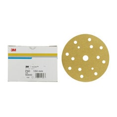 3M™ Hookit™ Disco abrasivo 255P+, 150 mm, 15 agujeros, P80, PN50443