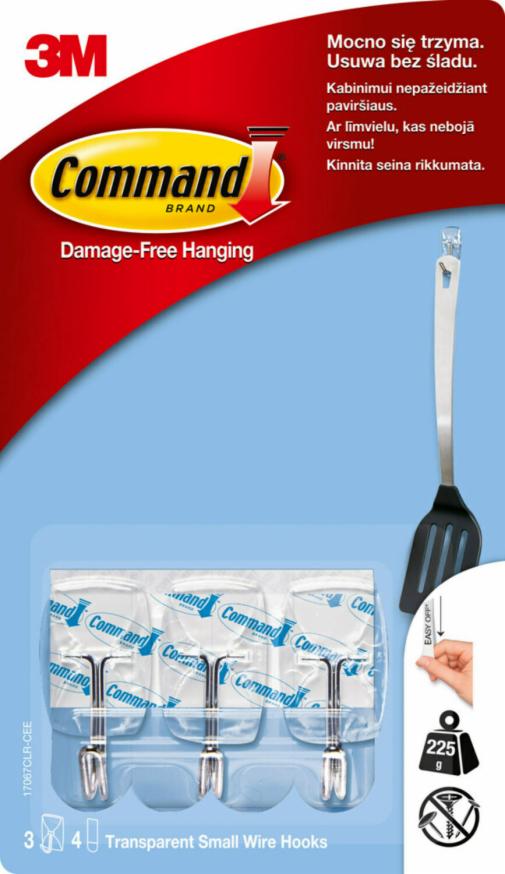17067CLR-CEE Command Transparent Small Wire Hooks