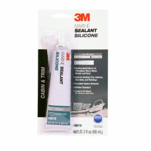 3M™ Marine Grade Silicone Sealant, Clear, 3 oz Tube, 6/Caseimage
