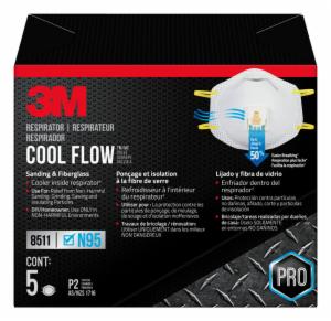 3M™ Sanding and Fiberglass Valved Respirator 8511H5-DC-PS, 5 ea/pk, 8 pks/csimage