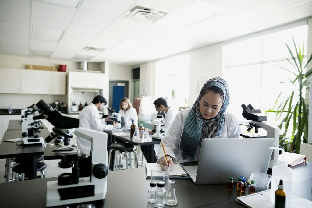 scientists in a lab