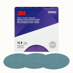 thumbnail interactive-video image 1 of 3M Trizact Hookit 6 Inch Foam Discs - 15ct, P5000 Grit Silicon Carbide Sandpaper 30662 1 of 3