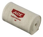 Elastic Bandage With Clips, 4" Width, Tan