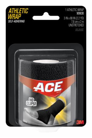 ACE Brand Black Athletic Wrap 909030, 3 in x 5 yd (76.2 mm x 4.57 m)image