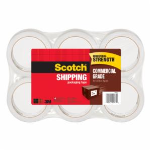 Scotch Commercial Grade Shipping Packaging Tape 3750-6, 1.88 in x 54.6 yd (48 mm x 50 m) 6 pk image Scotch Commercial Grade Shipping Packaging Tape 3750-6, 1.88 in x 54.6 yd (48 mm x 50 m) 6 pkimage