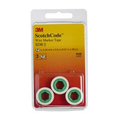 3M™ ScotchCode™ draad markeringstape "0" 3 rolletjes per blisterverpakking, SDR-0