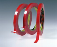 3M™ Scotch® Výkonná balící PVC páska 6893, červená, 9mm x 66m