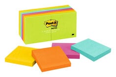 Post-it(R) Notes 654-14AU, 3 in x 3 in (76 mm x 76 mm) Jaipur colors