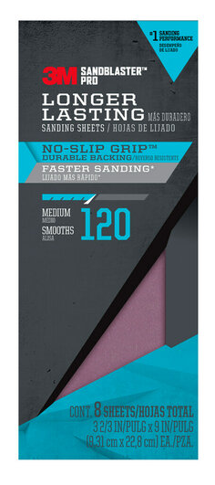 423-120G-SBP 3M(TM) SandBlaster(TM) Pro Sandpaper NO-SLIP GRIP