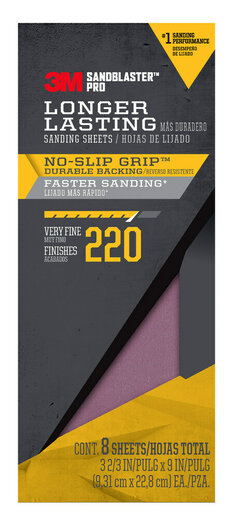 423-220G-SBP 3M(TM) SandBlaster(TM) Pro Sandpaper NO-SLIP GRIP