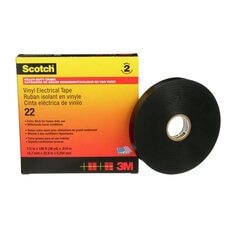 Scotch® 22 Eltejp svart 12 mm x 33 m