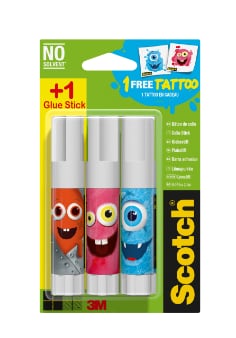 Bâtons de colle Scotch® 8g, Collection Monstres, lot de 2 + 1