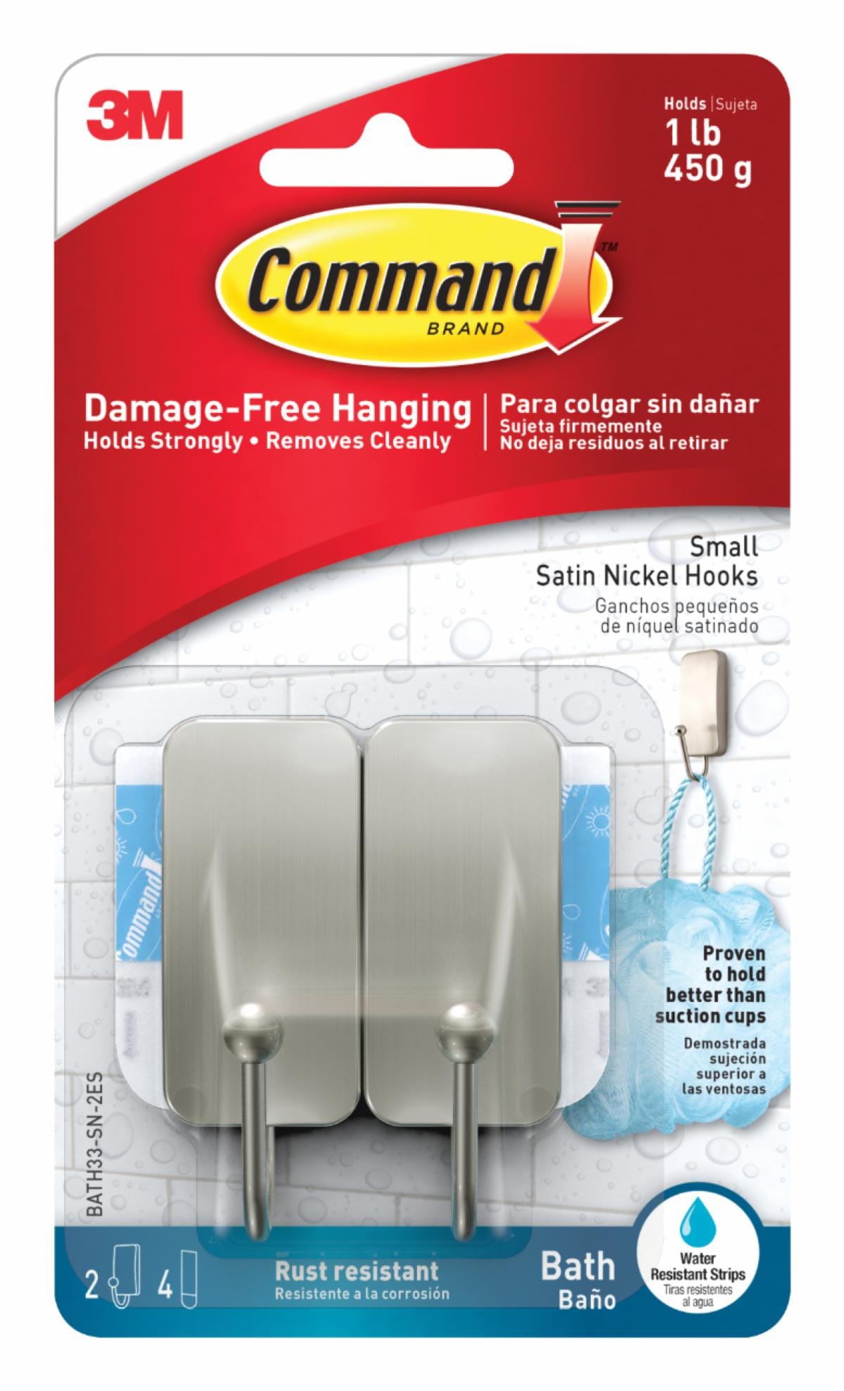 Command Bath Small Hooks
