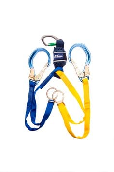 3M™ DBI-SALA® EZ-Stop™ Scaffolding Hook Tie Back Lanyard - Twin Leg 1245556, Blue, 1.65m, 1 EA/Case