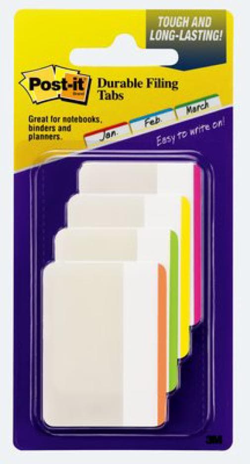 Post-it® 利貼® 可再貼超厚材質標籤 686F-1BB, 四色, 50.8公釐 x 38.1公釐, 6張x4條/盒