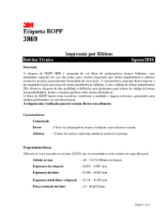 Boletim Técnico Etiqueta BOPP 3869