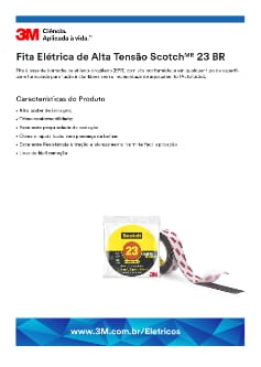 Folha de Dados Scotch Rubber Splicing Tape 23