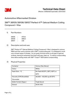 3M Perfect-It Gelcoat Medium Cutting Compound & Wax