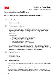 thumbnail interactive-video image 1 of 3M Soft Edge Foam Masking Tape , 06293, 21mm X 49m, 1 Per Case 1 of 13