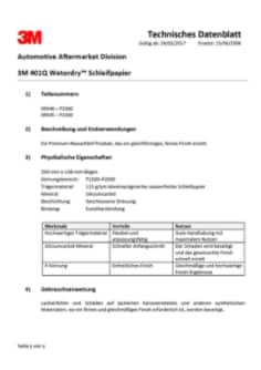3M Trocken- Und Nassschleifpapier 230x280mm P400 - 25 Stück - CROP