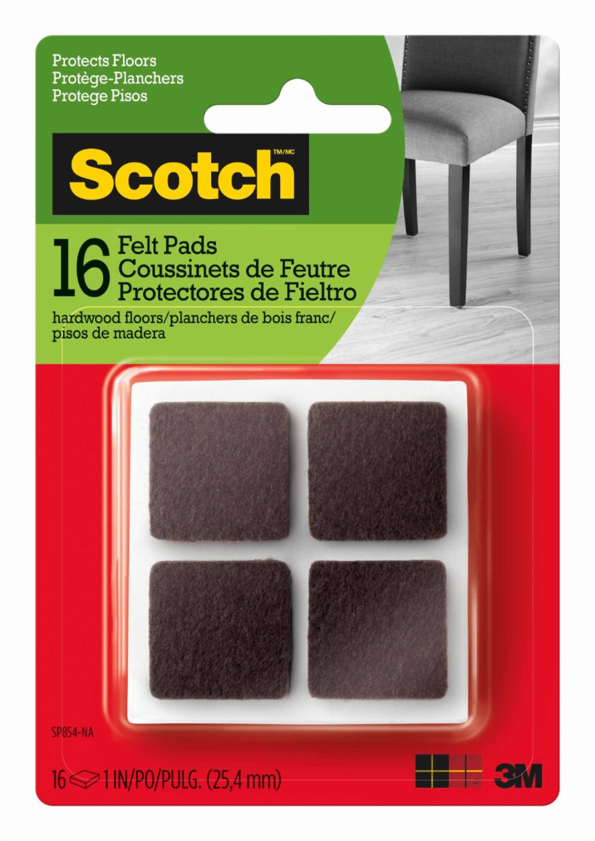 Scotch Felt Pads Square