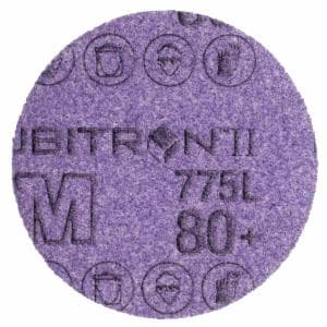 3M™ Cubitron II Stikit Film Disc 775L, 80+ 3MIL, 4 in x 1/2 in, Linered, Die 400DN, Ninja, 25/Pac, 500 ea/Caseimage