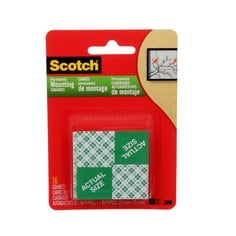 Scotch® Mounting Tape, 110-ESF, white, 0.5 in x 75 in (1.27 cm x 1.9 m), 1  roll per pack