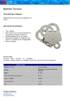 Boletim Técnico 3M - Polia DUO Inox Altisegâ