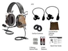 3M™ PELTOR™ COMTAC™ ACH Dual Comm Kit - SOCOM, Coyote Brown, 88901 