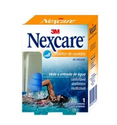 O Protetor de Ouvido de Silicone Nexcare® veda a entrada de água em seus ouvidos, sendo ideal para a prática de natação. Feito de silicone e com fácil aplicação, ele é confortável e anatômico, além de ser reutilizável.