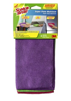 Kit com 3 panos de cores diferentes para facilitar sua escolha por ambiente e limpar todos os cômodos da casa. Não risca e não solta pelos durante o trabalho, é excelente para agarrar o pó a seco, sem espalhá-lho. Pode ser utilizado umedecido para remoção de sujeiras mais difíceis. Sua alta resistência permite lavá-lo manualmente ou em máquina de lavar roupa.