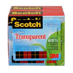 Scotch® Transparent Tape, 612-2P-C