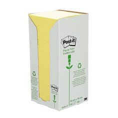 Post-it® Recycled Notes, canary yellow