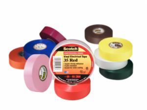 Scotch Vinyl Color Coding Electrical Tape 35, 1/2 in x 20 ft, Multi-color, 8 rolls/pack, 50 packs/Case image Scotch Vinyl Color Coding Electrical Tape 35, 1/2 in x 20 ft, Multi-color, 8 rolls/pack, 50 packs/Caseimage