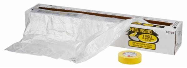 ™ Plastic Sheeting with 388N Yellow Masking Tape (36 mm)