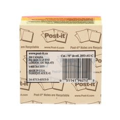 Post-it® Notes Cube, canary wave, 3 in x 3 in (7.6 cm x 7.6 cm), 400 sheets