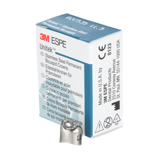3M™ ESPE™ Unitek™ Stainless Steel Permanent First Bicuspid Crown